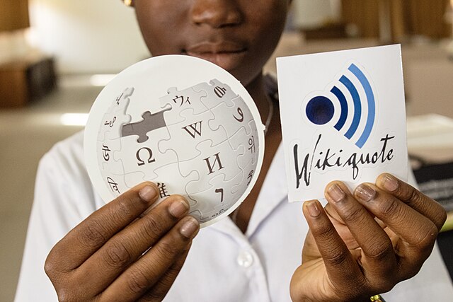 Autocollant Wikiquote et Wikipédia