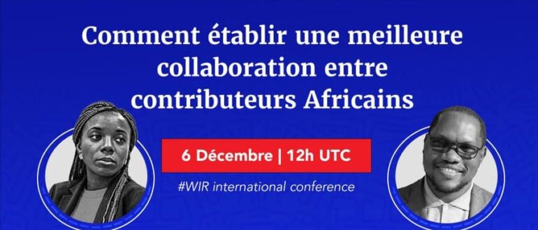 Affiche de présentations des panelists du numéro du Code for Africa : comment établir une meilleure collaboration entre contributeurs africains.