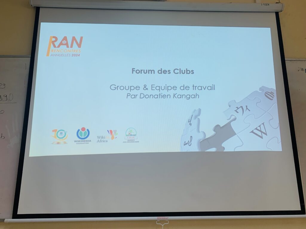 Présentation de Donatien Kangah sur "Groupe et équipe de travail" axée sur le modèle de développement des groupes de Bruce Tuckman