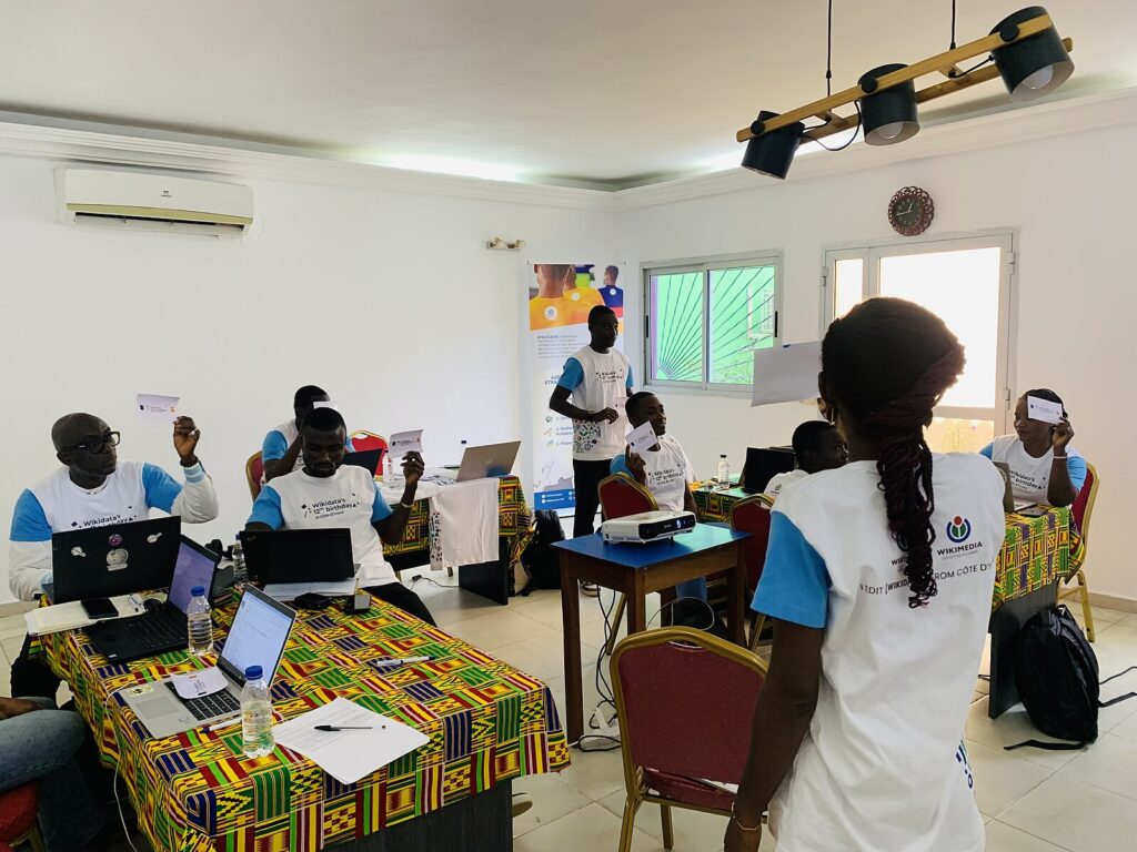 Les participants au 12e anniversaire de Wikidata, en Côte d'Ivoire 